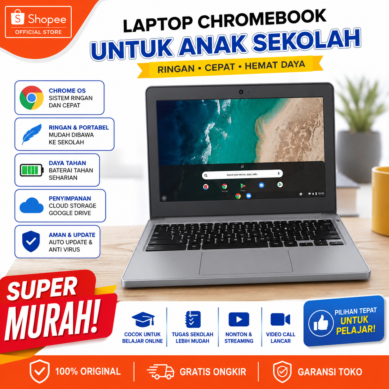 Laptop Chromebook Murah untuk Anak Sekolah: Pilihan Hemat untuk Belajar dan Tugas