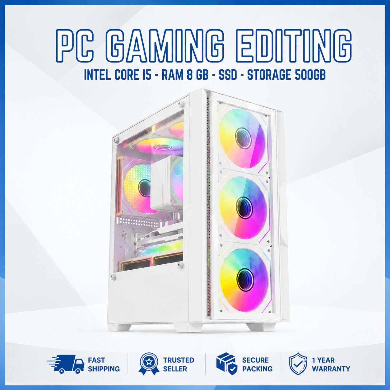 PC Gaming Desain Editing Online Shop Core i5 RAM 8GB HDD 500GB + SSD
